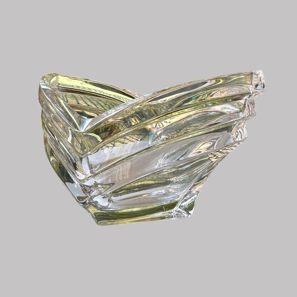 Mikasa Deco Crystal Votive Bowl Intricate Swirl Design Ideal For Centerpieces - Picture 3 of 8